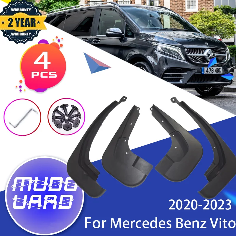 

4PCS Mudflap for Mercedes Benz Vito W447 V Class 2020 2021 2022 2023 Fender Mud Guard Flap Mudguard Splash Mudguard Accessories