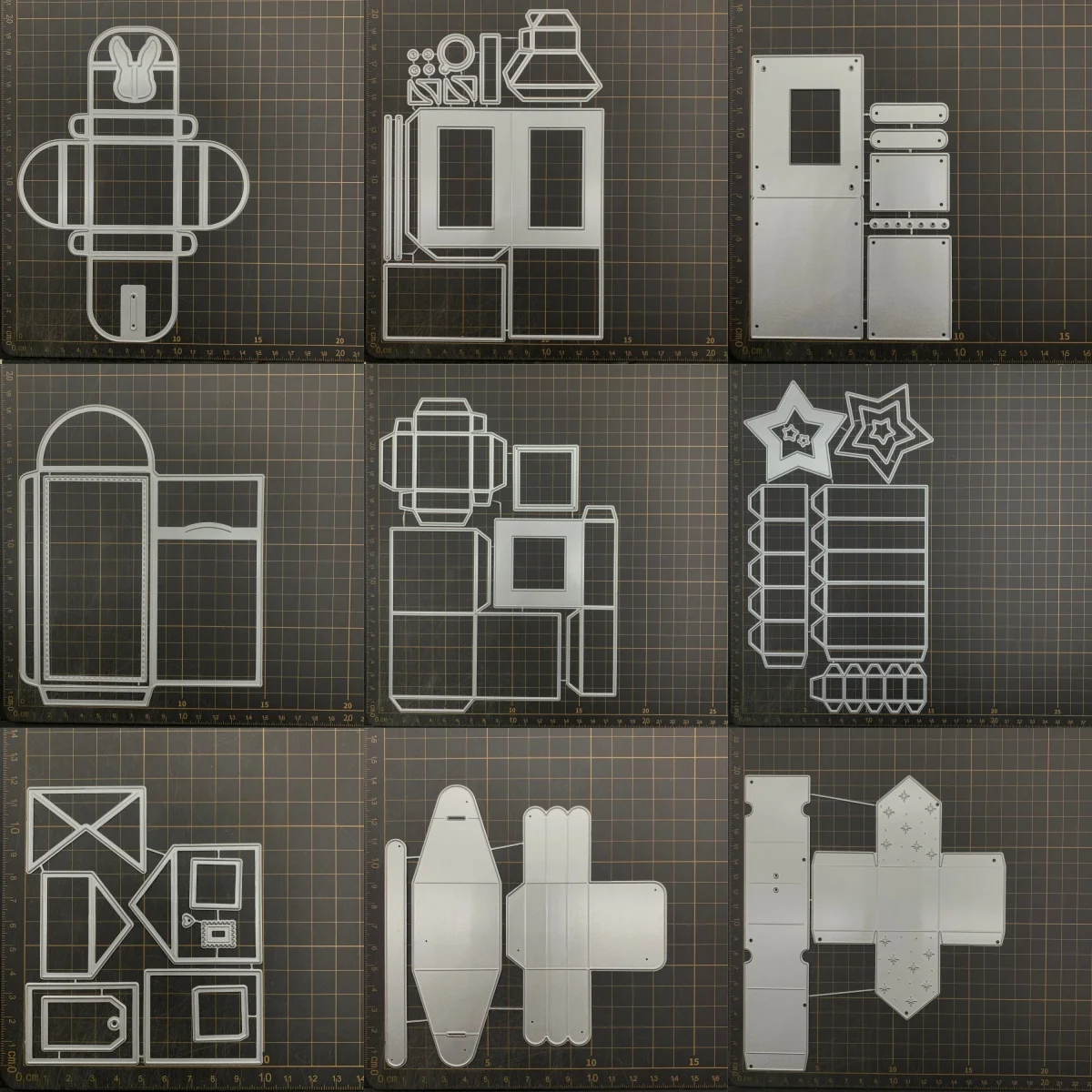 

Набор из 9 металлических вырубных форм для скрапбукинга, трафареты для вырезания и штамповки бумаги
