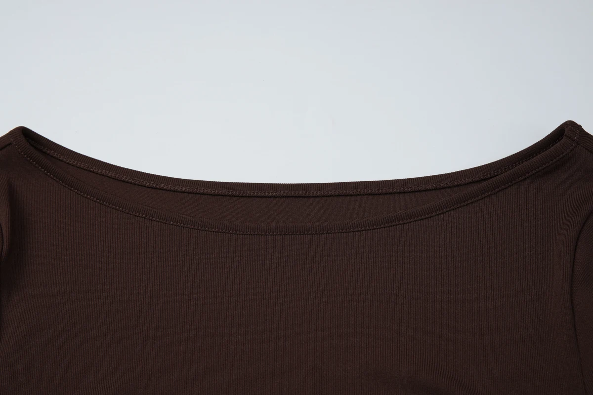 Hugcitar Modisches O-Ausschnitt Einfarbiges Langes Kleid mit Ausgestellten Ärmeln, Sexy Plissiertes Minikleid für Herbst und Winter, Damenkleidung für Geburtstagsfeiern und Festivals – Detail 6
