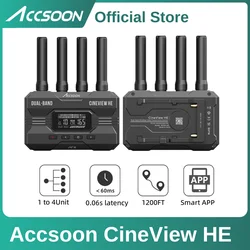 ACCSOON CineView HE HDMI Video Transmitter Receiver for Camera Wireless 2.4GHz/5GHz Dual Band for UVC Live Streaming Monitor