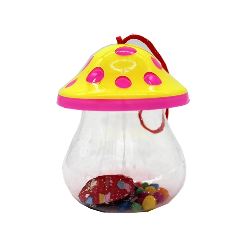 Mushroom Hanging Aquarium Terrarium Vase Toy for Kids Outdoor for Play