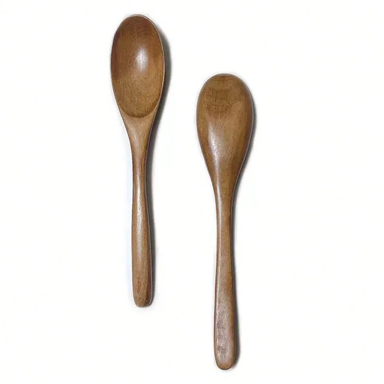 Solid Wood Extra-Large Spoon, Large Spoon for Eating, Long-Handled Wooden Spoon, Wooden Tableware, Spoon for Honey, Wooden Spoon for Pasta, Salad Spoon, Serving Spoon, 2Pcs