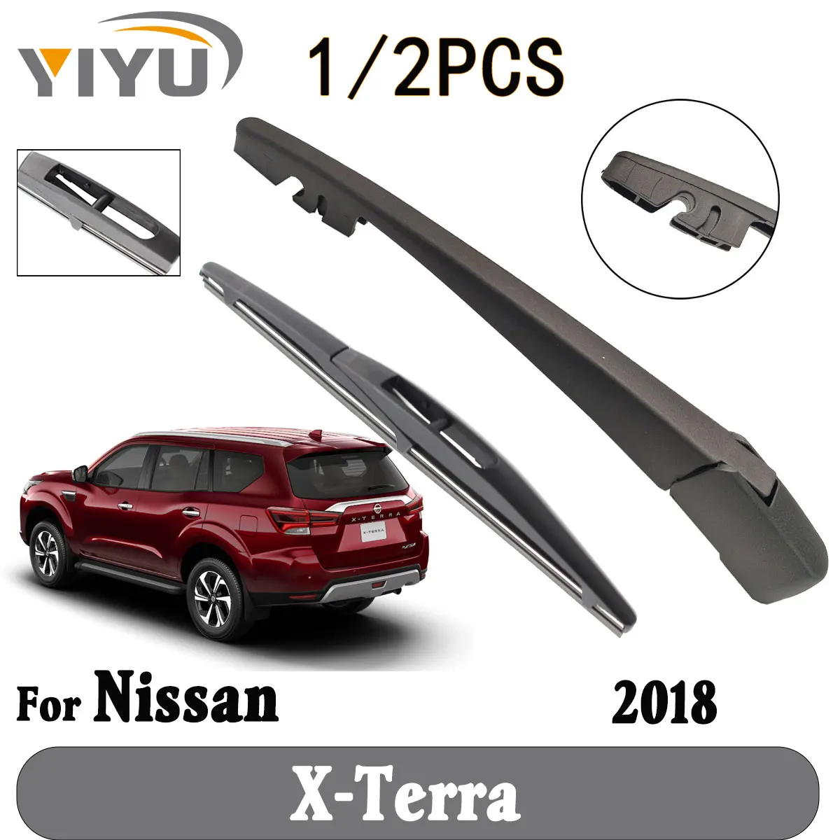 

1/2 шт., щетка заднего стеклоочистителя, рычаг стеклоочистителя, лобовое стекло, чистая задняя дверь, окно, автомобильная щетка от дождя для Nissan X-Terra 2018