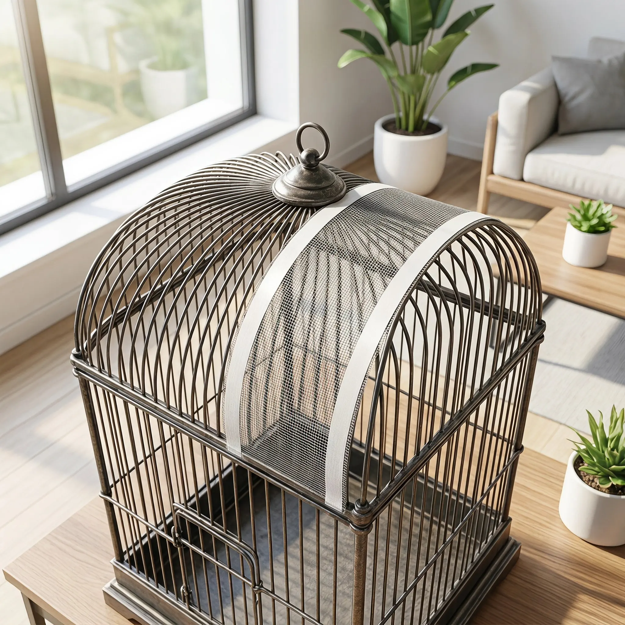 1 Roll Bird Cage Seed Catcher Mesh Tape Skirt Cover Splash Guard Repair Patch Breathable Cage Net 7cmx5m Pet Accessory
