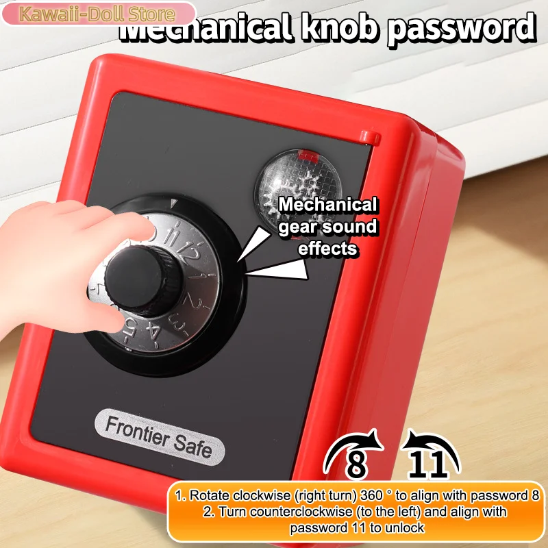 回転パスワード貯金箱ミニコイン貯金箱貯金箱コンビネーションロックコイン節約紙幣現金金庫子供のおもちゃ