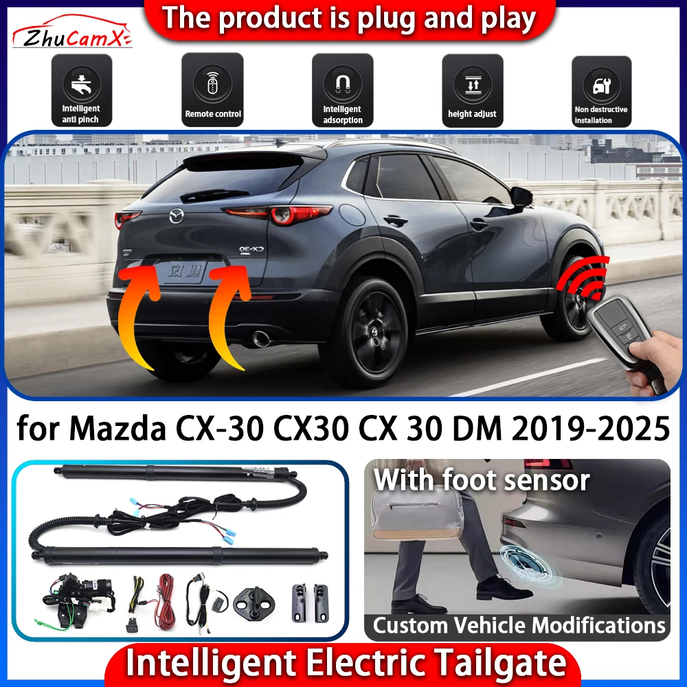 

ZhuCamX Smart Powered Tailgate System for Mazda CX-30 CX30 CX 30 DM 2019-2025 Automatic Intelligent Trunk Lift Control Kit