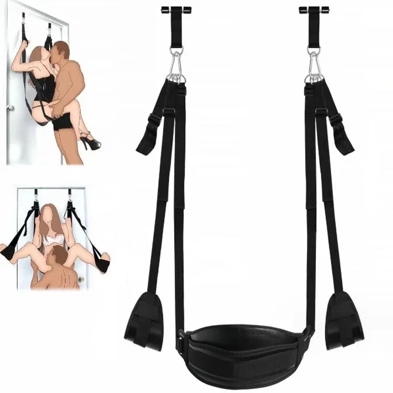 SM Upgraded Carmen Door Swing Leather Plush Cushion Adult Sexual Products Upgraded Swing Leather Swing