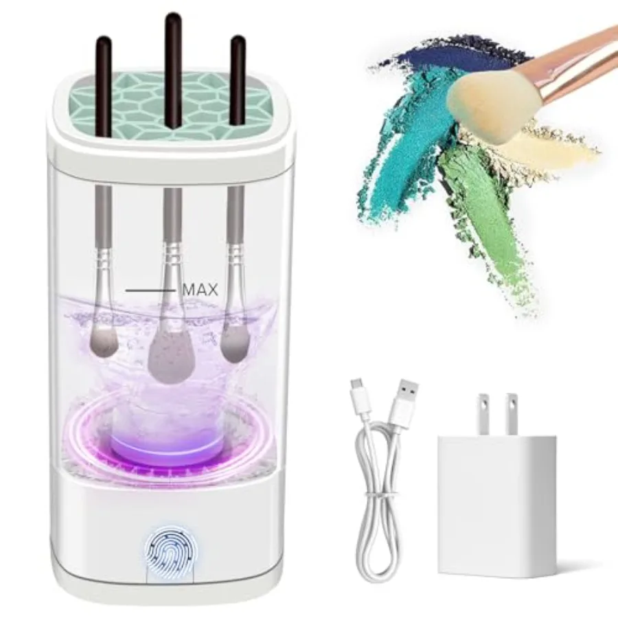 

Electric Makeup Brush Cleaner MultiFunctional Cosmetic Brush Cleaner Portable Automatic Makeup Brush Cleaning Solution With Dry