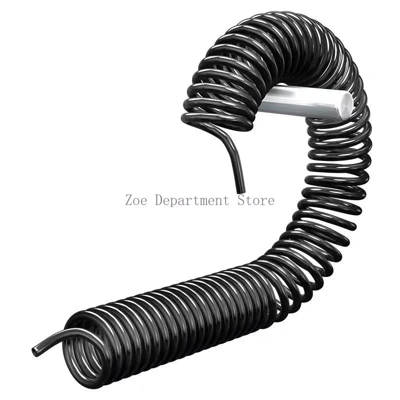 8x5mm High-Pressure PU Spring Coiled Air Hose Flexible Spiral Tube for Air Compressor/Pump Dust Blow Gun Automotive Repair