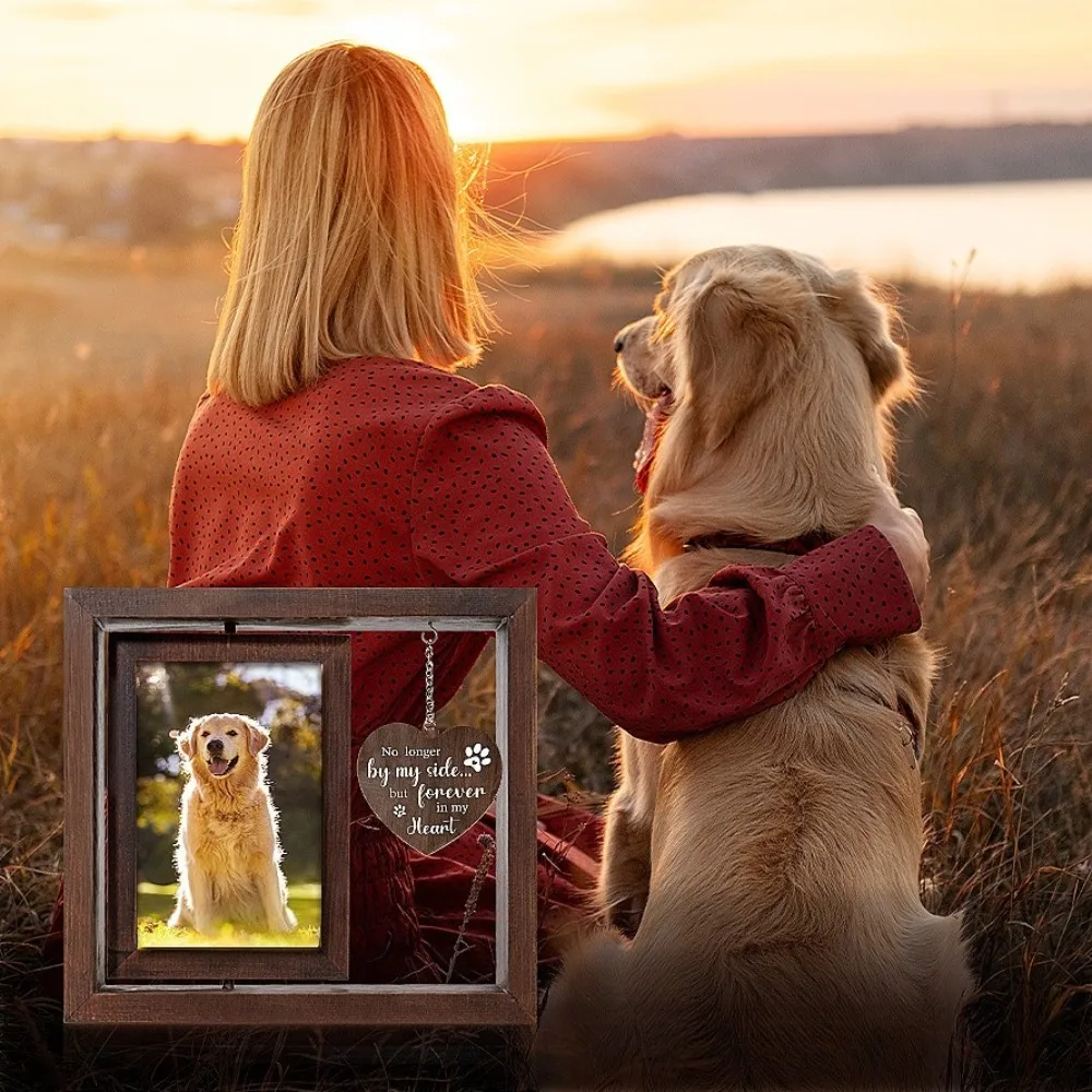 Double Sided Rotating Pet Photo Frame