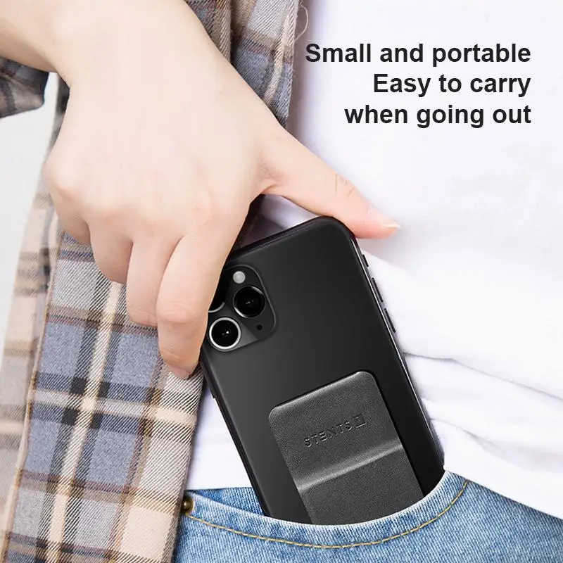 Magnetic PU Leather Card Holder Magsafe Cover Mobile Phone Back Magnet Case