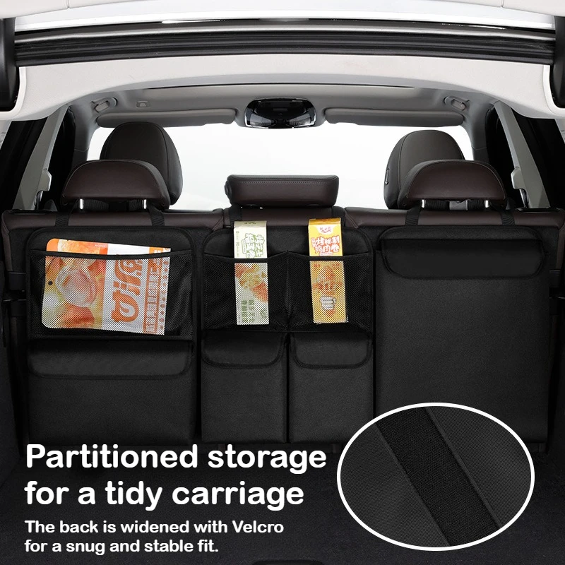 Car-mounted storage hanging bag, multi-functional trunk combination storage bag for the back of the rear seats in the car