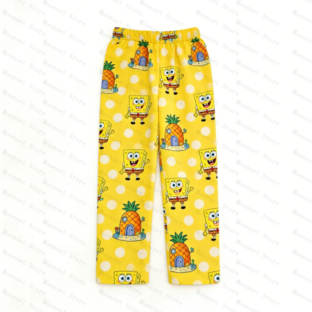 

Vintage Y2K Women's Nickelodeon Spongebob and Patrick Star Squarepants Pajama Pants Fashionable and casual flannel home trousers