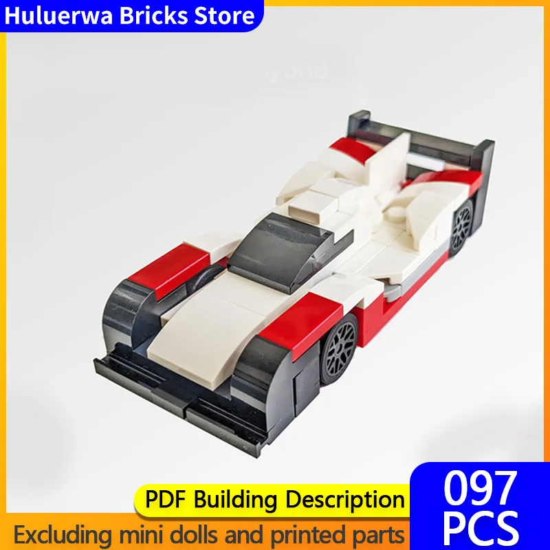 

Модель скоростного гоночного автомобиля MOC, строительные кирпичи Le Mans Racing, модульная технология, подарки, праздник, сборка, детские игрушки, костюм