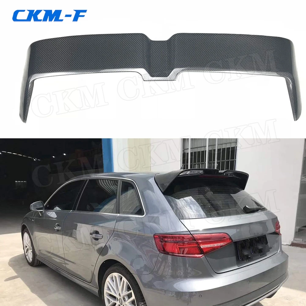 

Carbon Fiber Rear Roof Spoiler Window Wing for Audi A3 Sline S3 RS3 Type 8V Hatchback 4 Door 2014 2015 2016 2017 2018