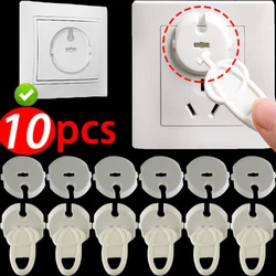 1/10Pcs France Electrical Safety Socket Protective Covers Baby Anti-electric Shock Safe Protector Plug-in Outlet Guard Locks