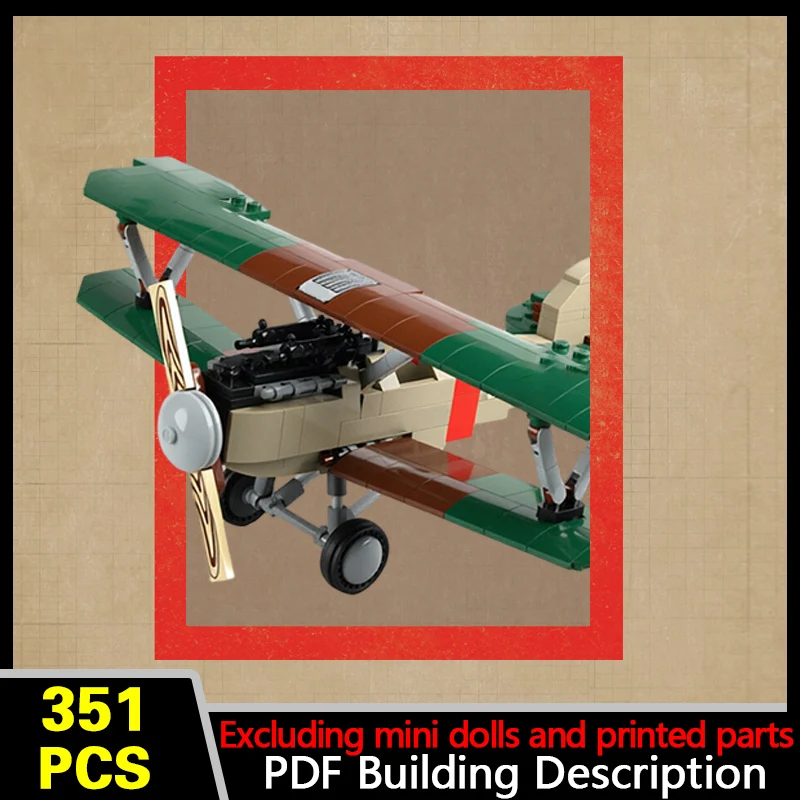 D.III Fighter Aircraft Model MOC Building Bricks War Equipment Modular Technology Gifts Holiday Assemble Children Toys Suit