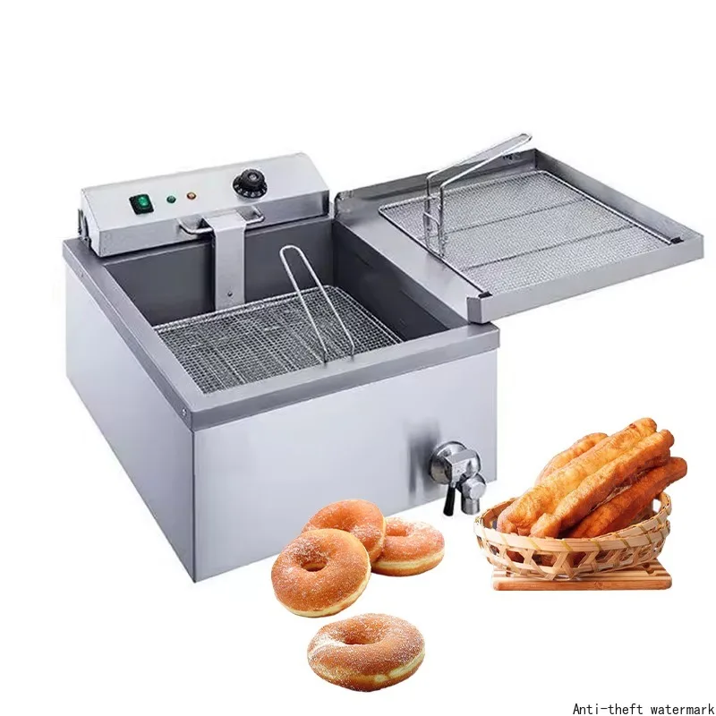 

2026 Hot SellingElectric bagel maker stainless steel donut and cheese fryer with pump PLCT for restaurant use