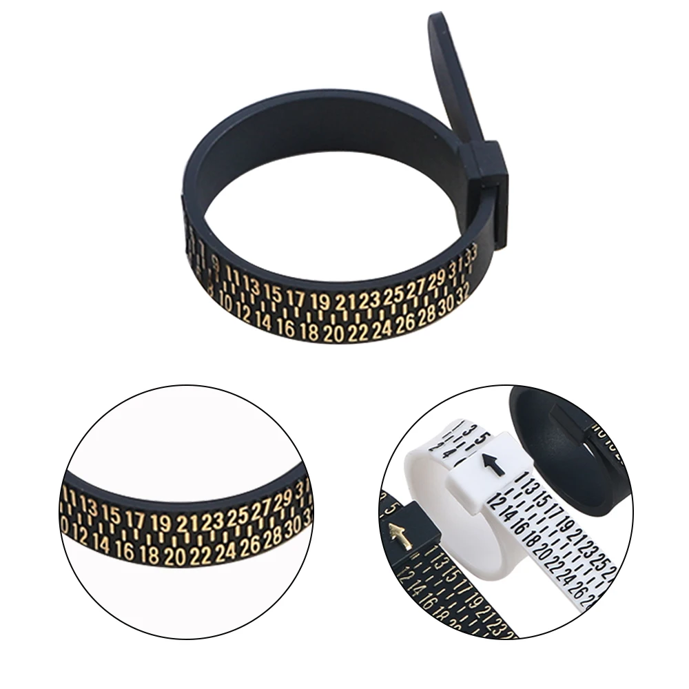 1pcs Finger Ring Size Measurer  Ruler Measuring Fingers Coil Ring Magnifier Gauge Tester Jewelry Size Measurement Tools