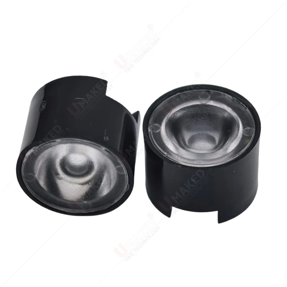 100PCS 9.8mm PMMA len with black holder quality led lense for 6070 30/45/60/90/120degree Led lens for 6070 LEDs chipdiy