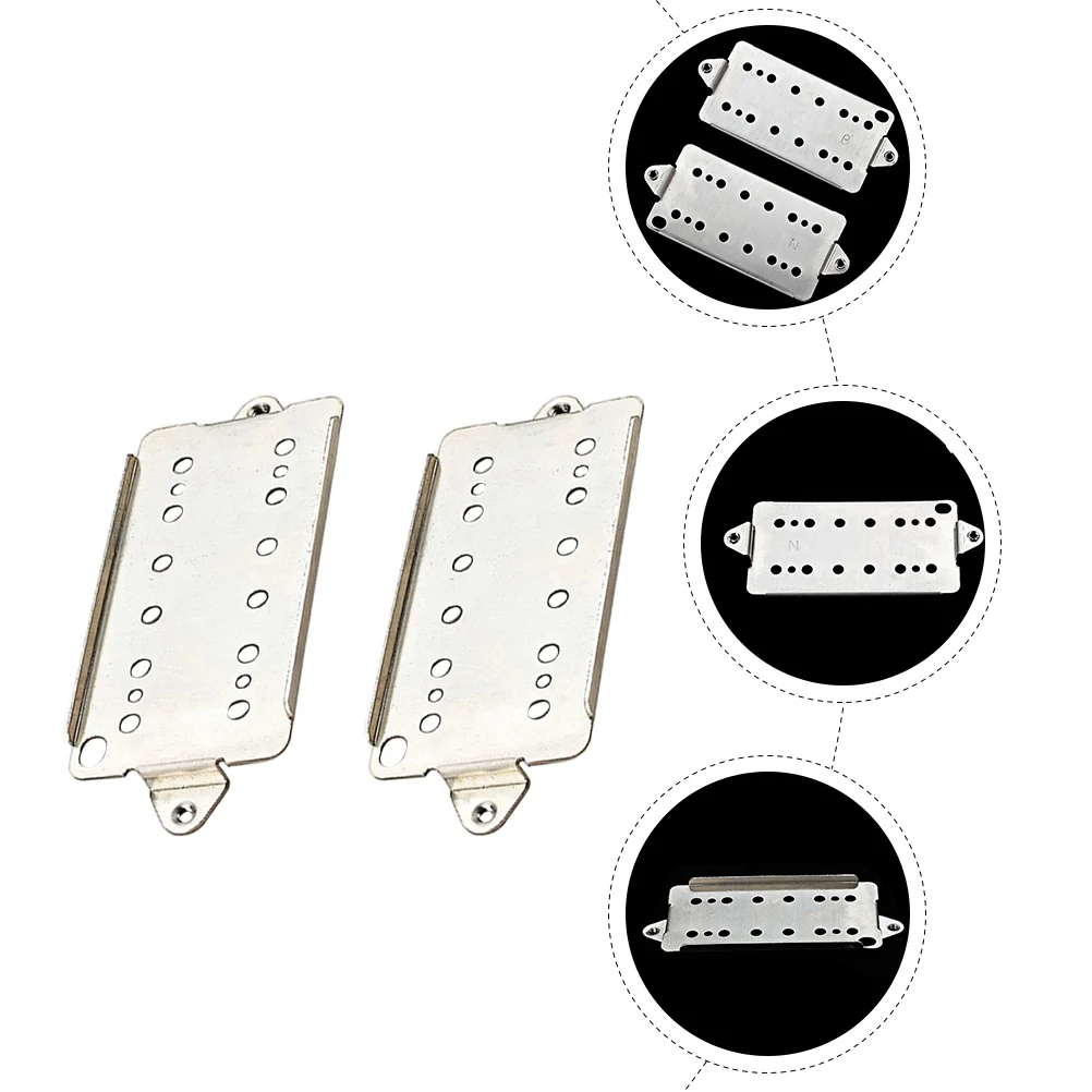 

2 Pcs Guitar Pickup Accessories Bridge Pickups Mini Metal Baseplate Bases Instrument
