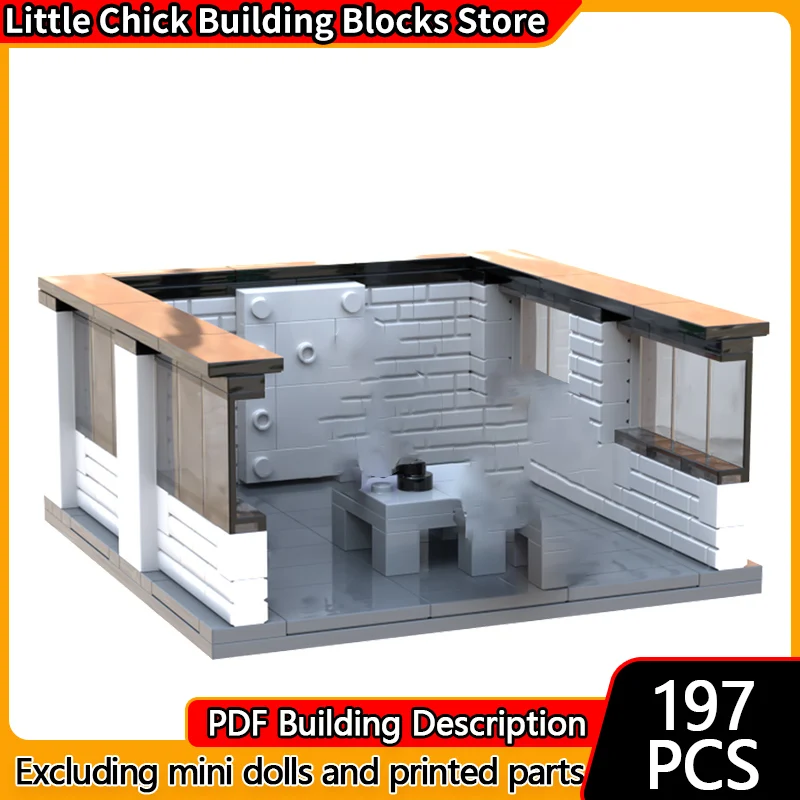 

Популярная аниме-модель MOC, строительные кирпичи, полицейская комната, модульная технология, детские праздничные подарки, сборка игрушек, костюм