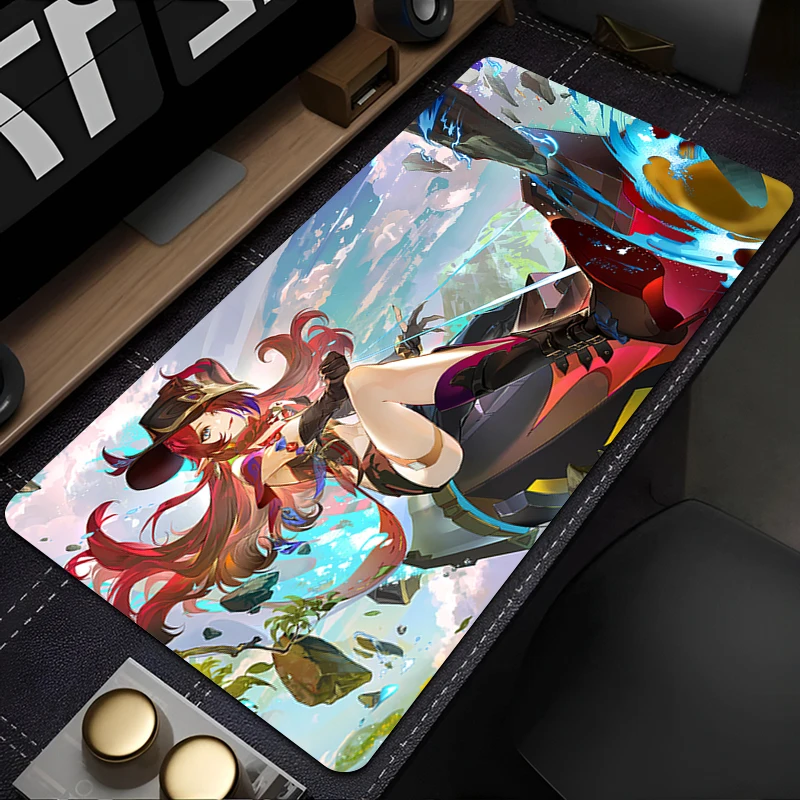 

Genshin Impact Chasca Mouse Pad Gaming Accessories Office Gamer Keyboard Desk Mat Non-Slip Laptop Large Anime PC carpet Mousepad