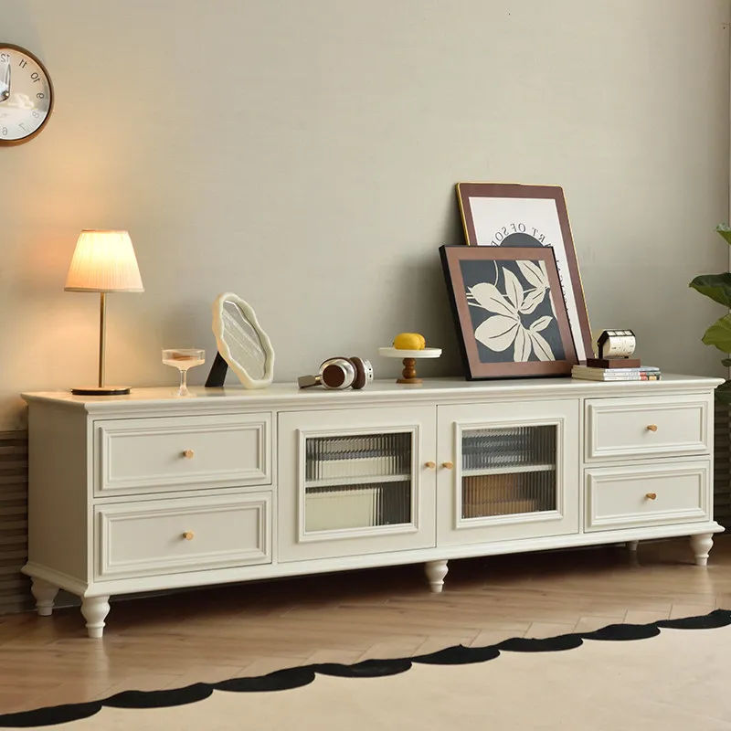 

Универсальная отдельностоящая тумба под телевизор в скандинавском стиле для гостиной и спальни, белая, из дерева, мебель для ТВ