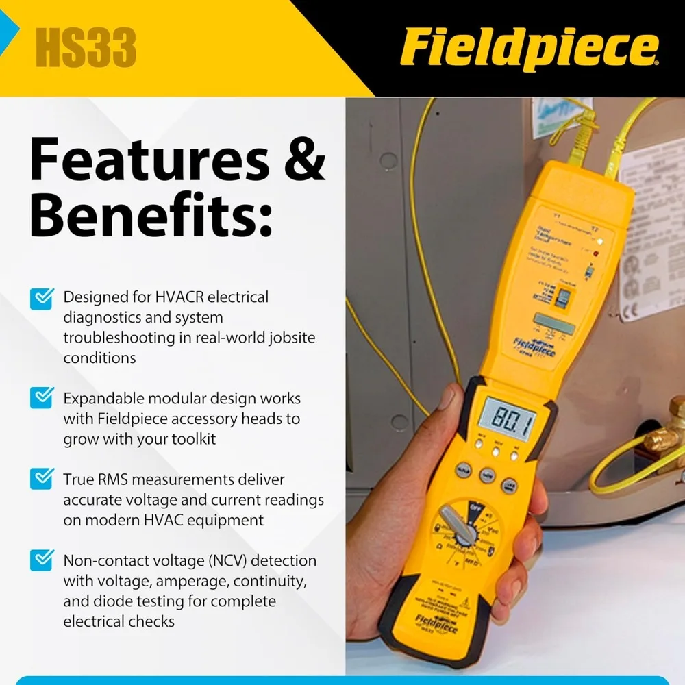Expandable Manual Ranging Stick Multimeter Clamp Meter 400A AC Current NCV Voltage Temperature Capacitance K-Type
