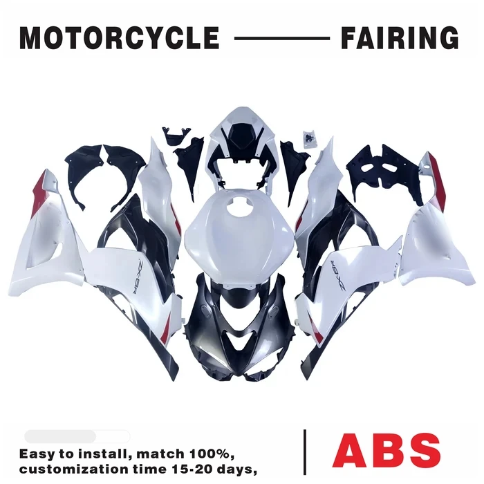 Fairing Kit for 2024-2025 Kawasaki ZX6R Pearl White Fairing Kit