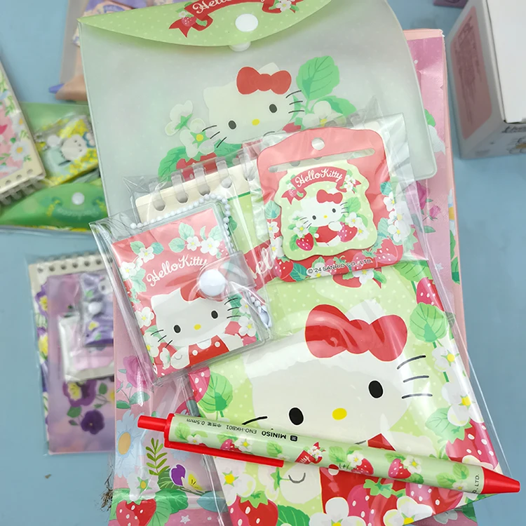 Productos famosos de la serie Sanrio Huayu, papelería, bolsa ciega, Kuromi Hello Kitty, Melodyrecreation Club, libro de bolígrafos