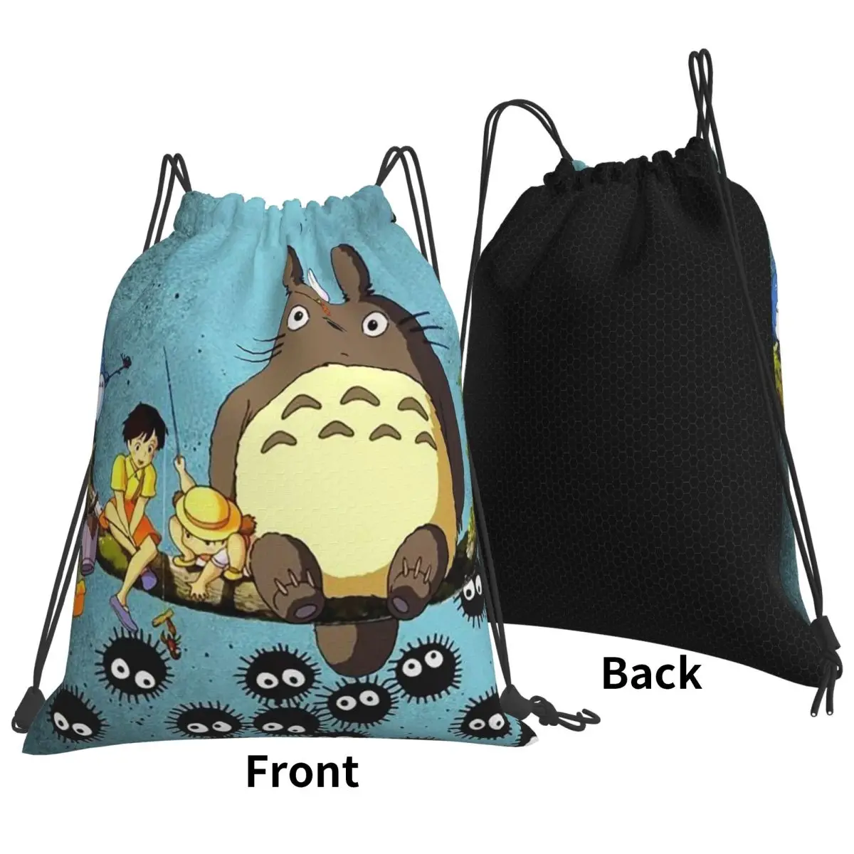 Soot Studio ジブリバックパックファッションポータブル巾着バッグスポーツバッグブックバッグ男性女性学生用