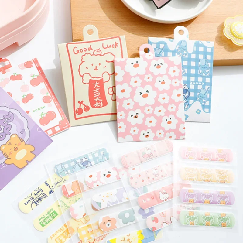 12pcs/set Cartoon Animal Band Aid for Wound Dressing Plaster for Travel First Aid Kits Adhesive Bandages Skin Patch Tape Strip