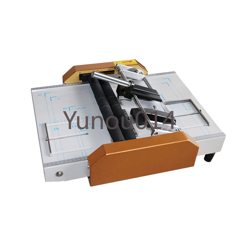 Paper Booklet Riding Saddle Stapler Binding Machine, Electric Stapler Folding Machine, Creasing Machine, Card Folding, 220V