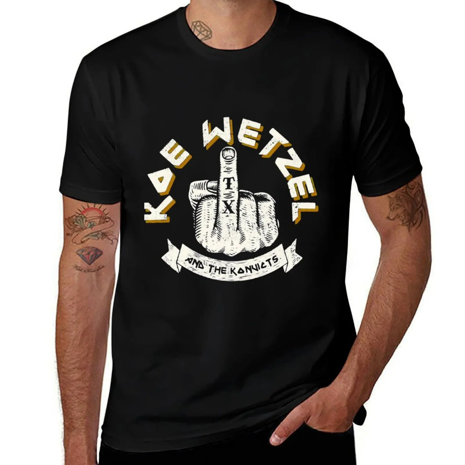 Koe Wetzel m-erch Middle Finger s regalo para fanáticos, para hombres y mujeres camiseta hombre camisetas de lujo para hombre paquete de algodón