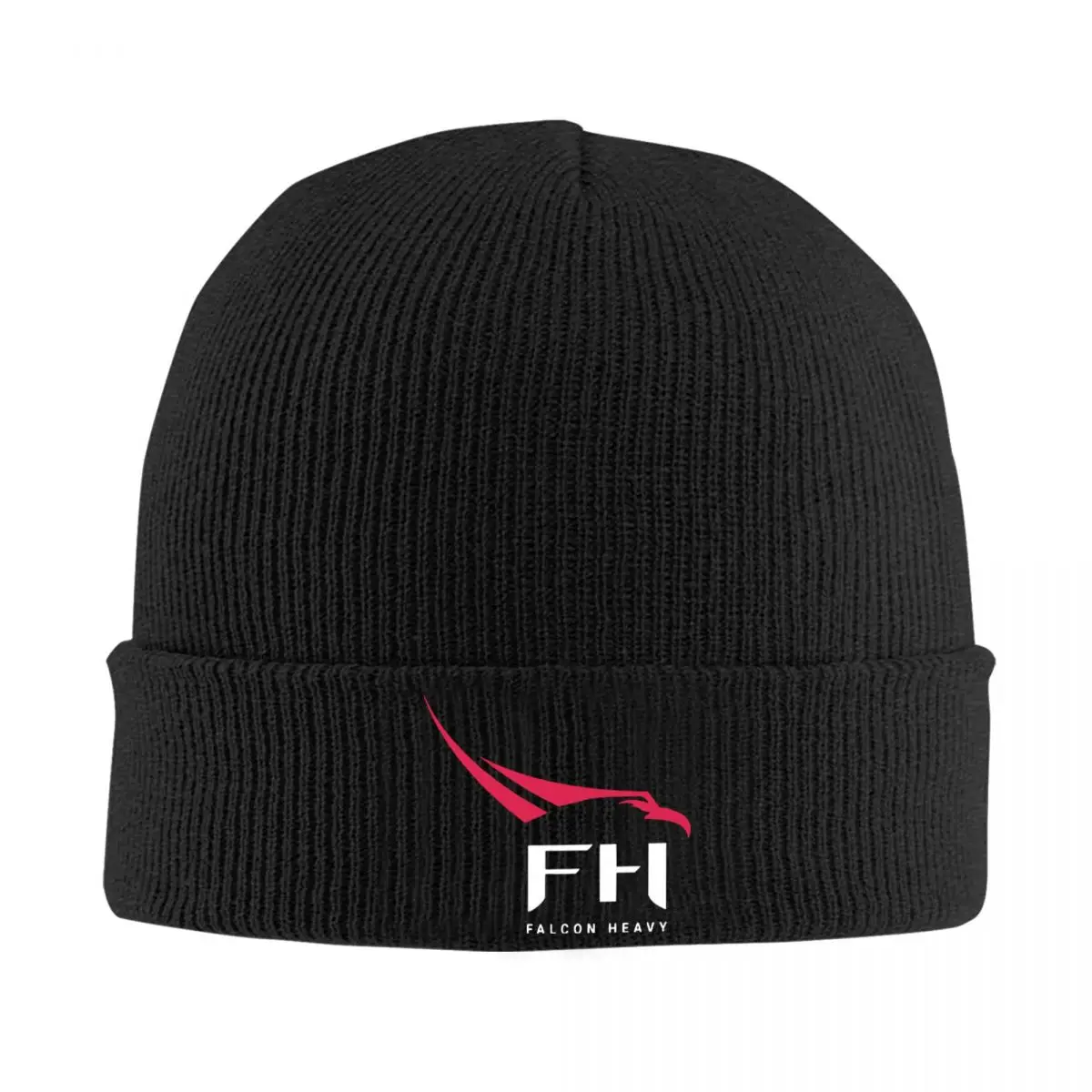 Spacex Falcon Heavy Logo Hats Autumn Winter Beanie Warm Cap Female Male Acrylic Bonnet