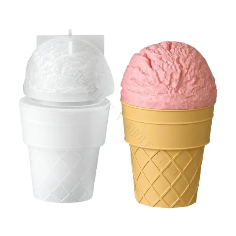 R7UF Two-Part Ice Cream Cone Mold for Resin Crafts and Vessels