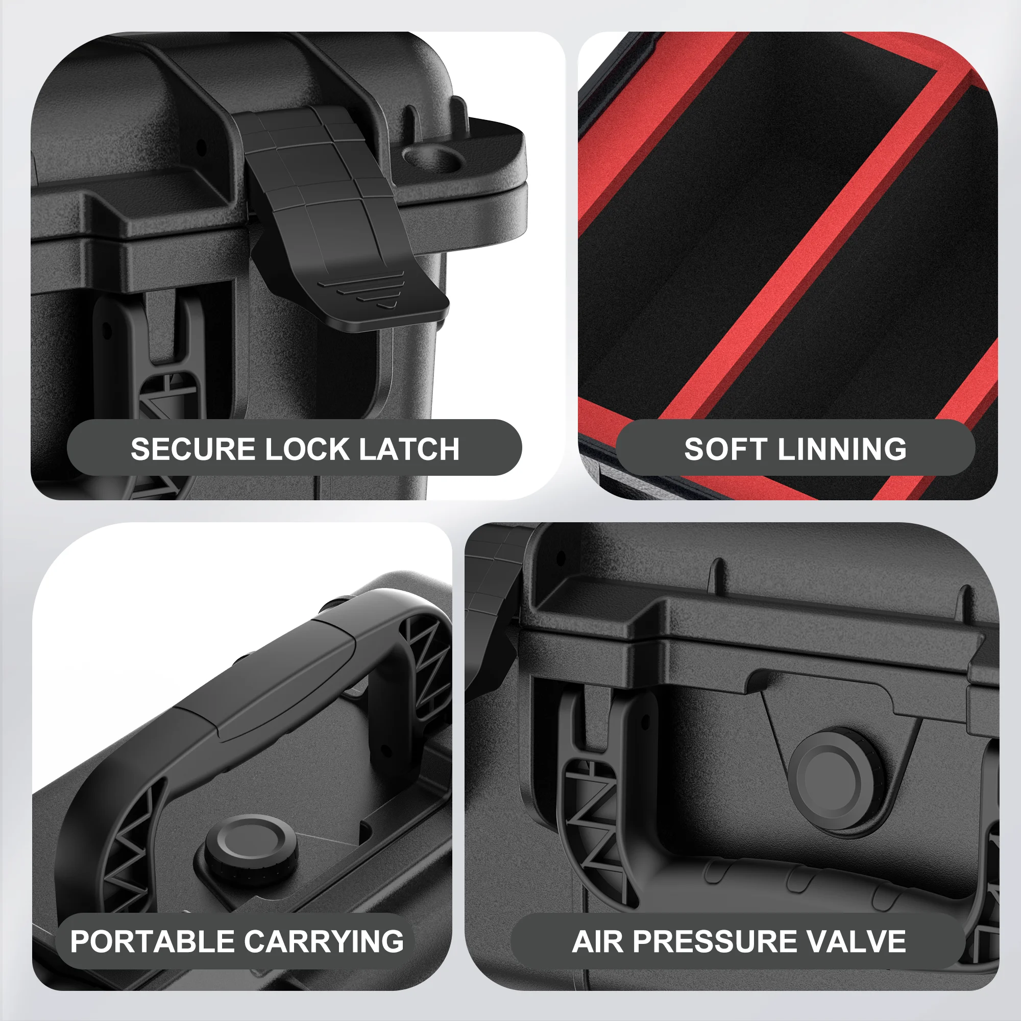 Trading Card Storage Box for 3" x 4"Top Loaders/Hard Sleeves/Magnetic Holder, Sports Cards Case with 3 Foam Dividers view 5