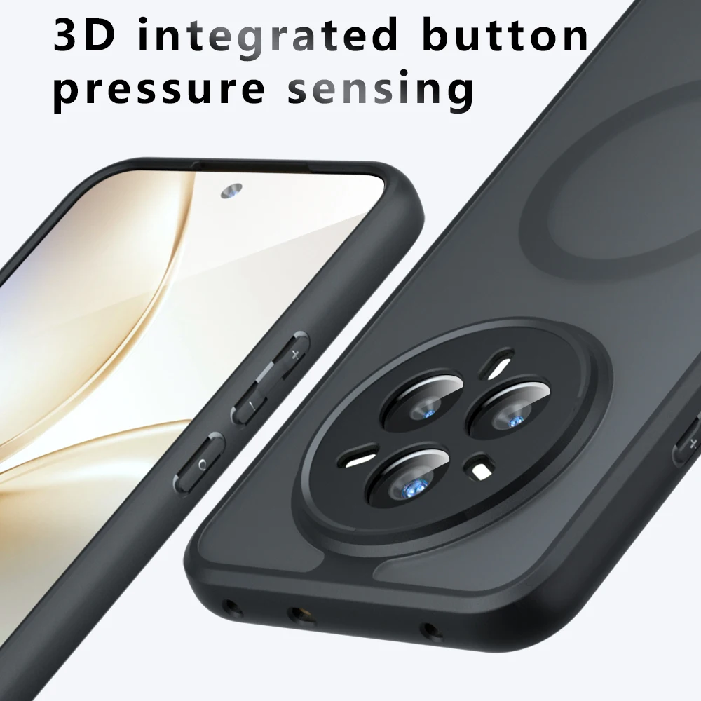 Case For Realme 14 Pro Plus 14Pro Luxury Matte Armor Magnet Magsafe Cover For Realme 14 Pro Wireless Charging Shockproof Shell