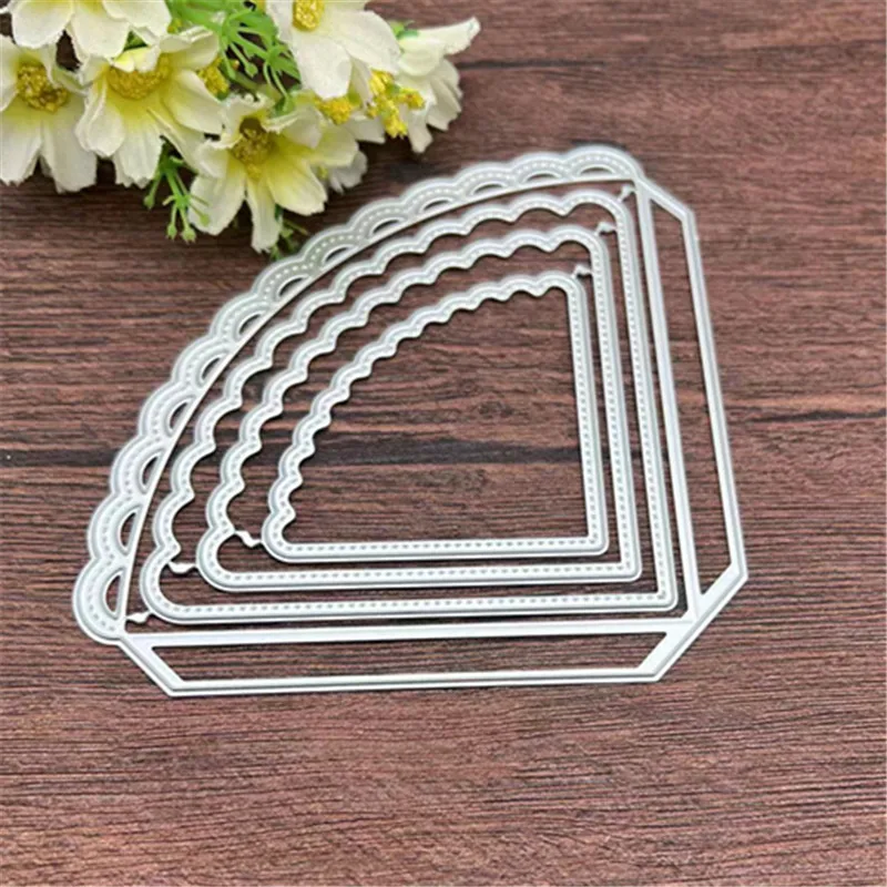 2023New Metal Cutting Dies Nesting Corner Pocket diy Scrapbooking Photo Album Decorative Embossing PaperCard Crafts Die