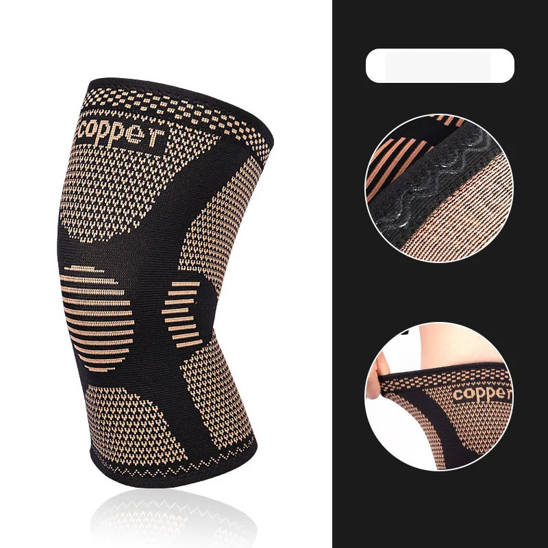 Anti Slip Knee Pads para esportes ao ar livre, evitando lesões no joelho Manga, Patelar estável, absorção de choque, descompressão, 2pcs