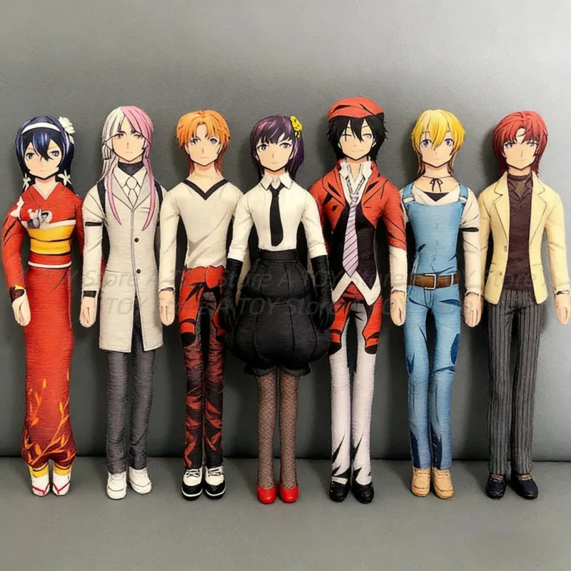 Bungo Stray Dogs Edogawa Cosplay Plush Doll Kunikida Nakajima Atsushi Funny Iron Mice Doll Movable Stuffed Abstract Toys Gifts