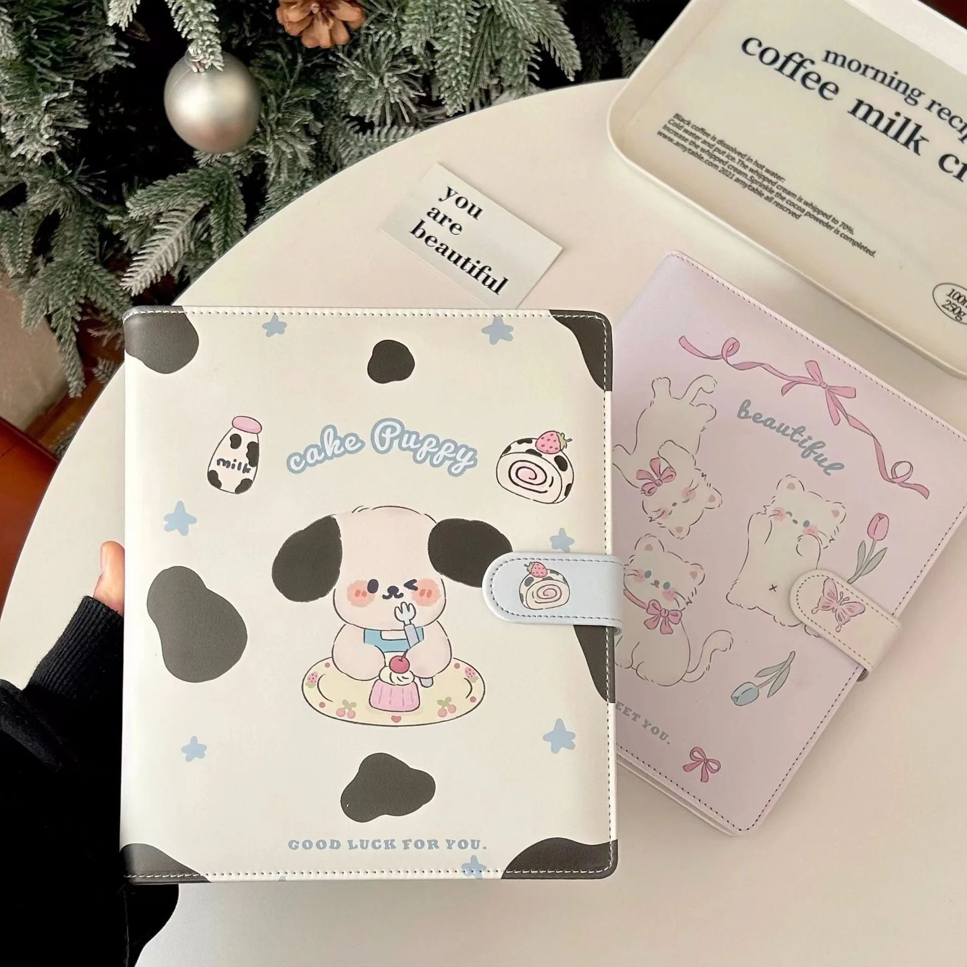 

A5 Kawaii butter Dog Cat Binder Kpop Photocards Idol Photo Card Album Collect Book DIY Cartoon magnetic buckle book Organizer