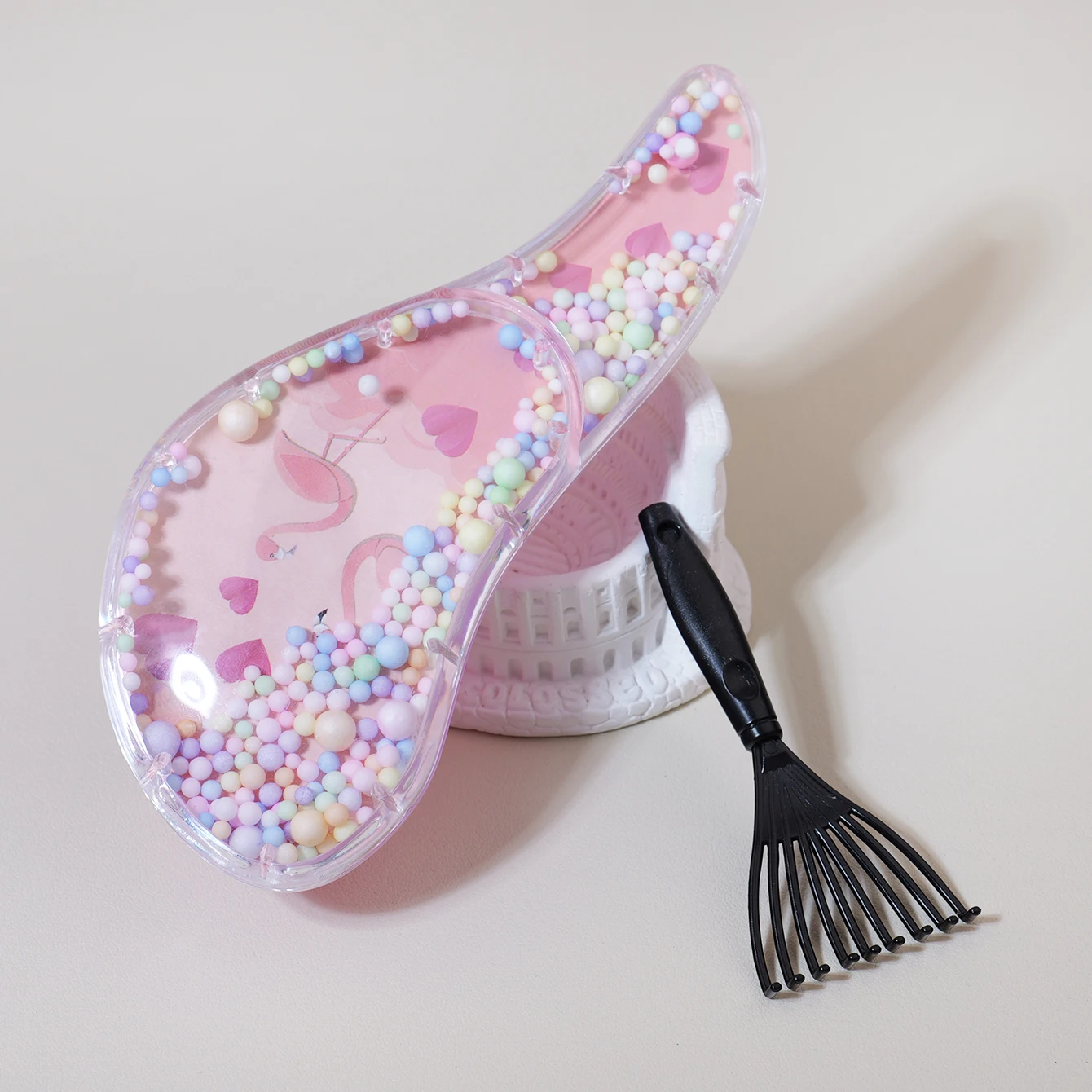 

2pcs cartoon pattern winding combs, exfoliating combs, dry wet hair combs, comb cleaning tools，Special for real hair wigs