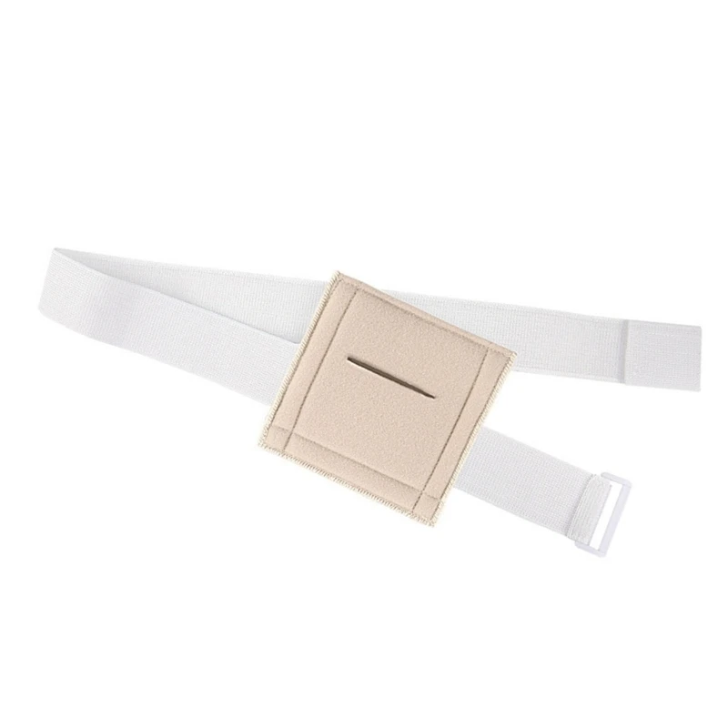 U2JD Waist Wrap Tube Support Belt, Soft Polyester Ostomy Support with Easy Closure for Adult Home Care Routine Use Support