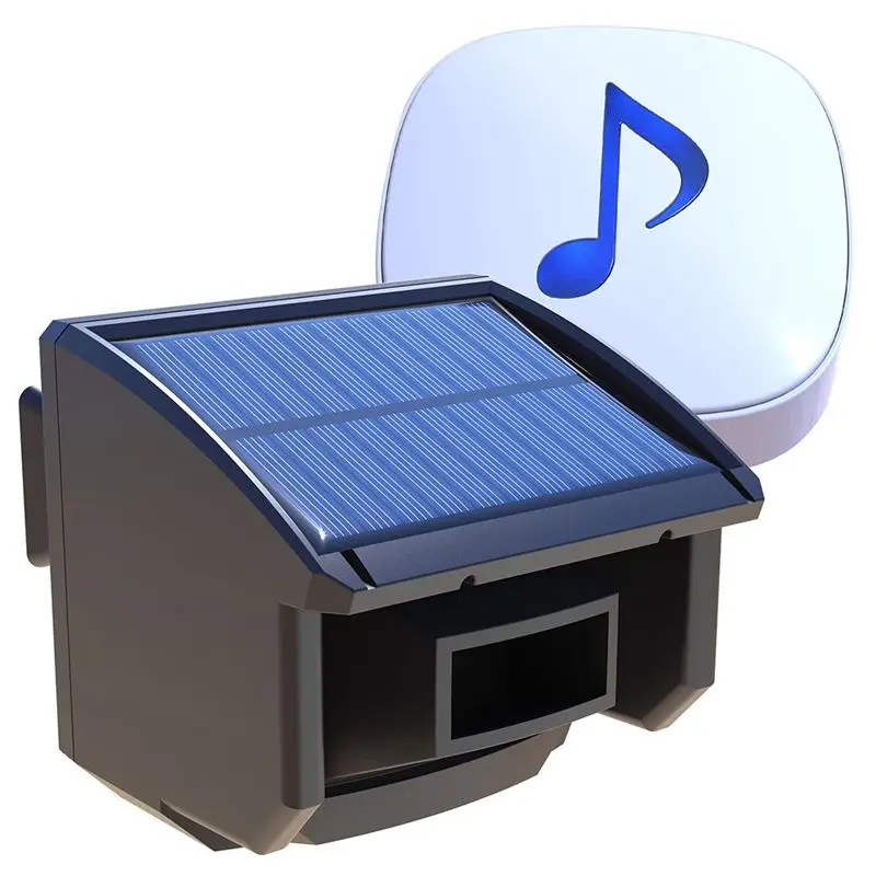 

BNVN-US Plug Solar Driveway Alarm System 1/4 Mile Transmission Range Weatherproof Motion Sensor Detector Security Alert