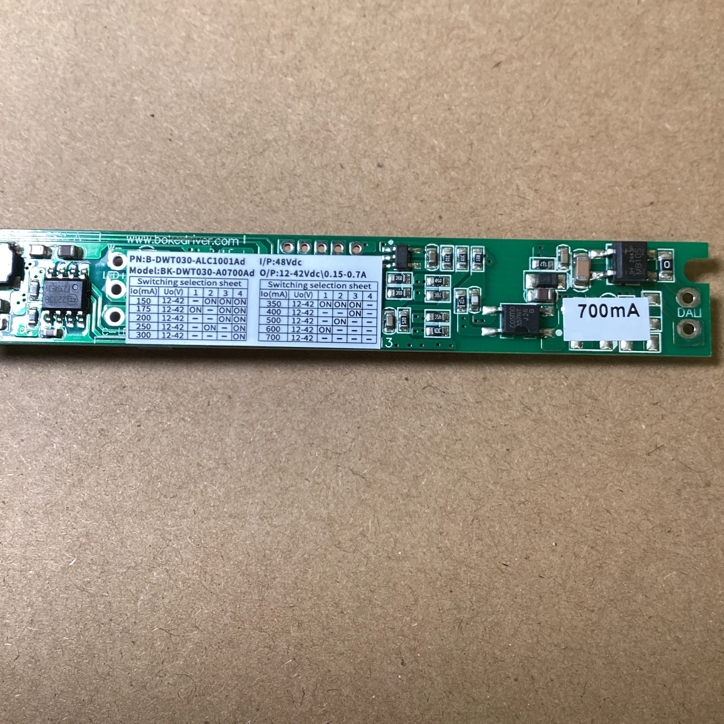 Naked LED Driver 30W 150-700mA CC Built-in tunable white driver(DC track light/DT8) DWT Series BK-DWT030-A0700Ad EMC Passed