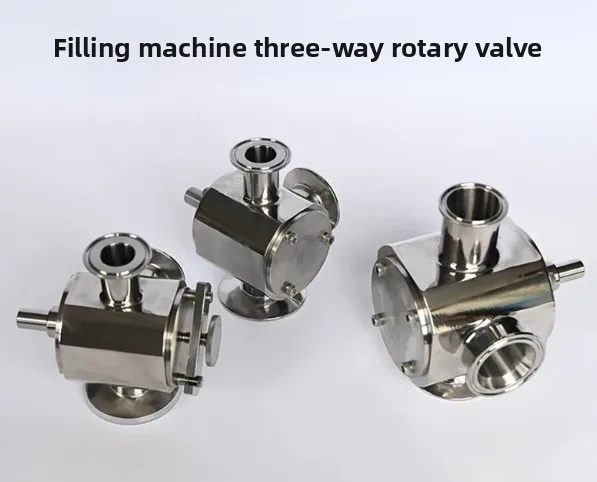 Pneumatic Rotary Valve 3-Way for Filling Machine, Quick Paste Filler High Clean Sanitary Replacement Part