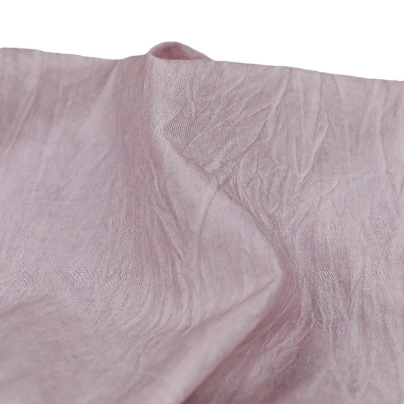 12 momme tussah silk cotton dirty dyed cold stir-fried crepe fabric spring shirt dress