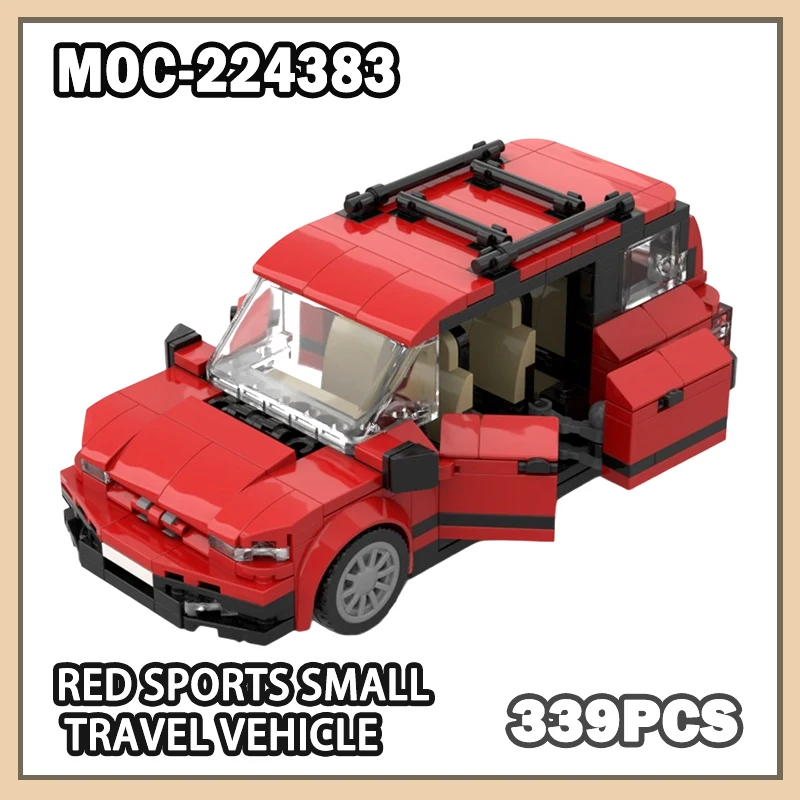 

MOC-224383 красный спортивный маленький дорожный автомобиль, строительный блок, модель кирпича, набор креативных подарков на день рождения для мальчиков, 339 шт.